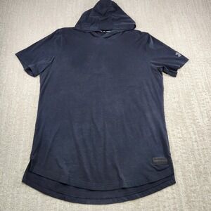Under Armour Short Sleeve Hoodie Men Large Lightweight Cotton Stretch Black